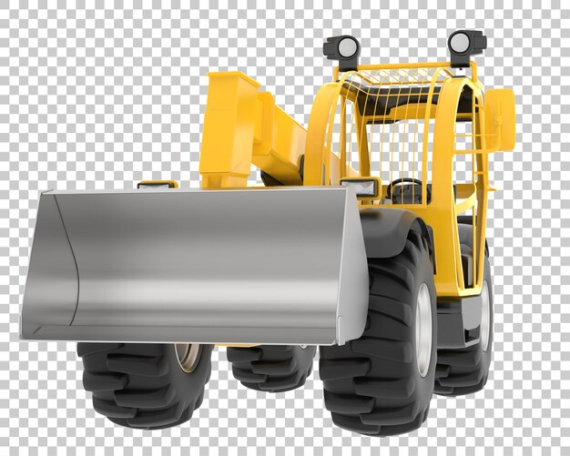 Versatile Excavator 3D Rendering on Transparent Background – Free Download