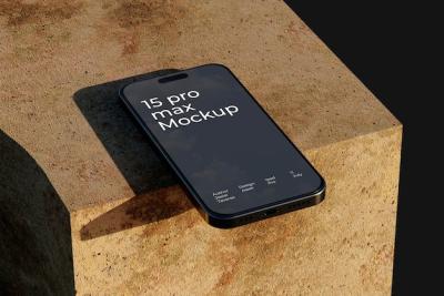 IPhone 15 Pro Max PSD Mockup – Download Free Stock Photo