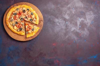 Mushroom Pizza with Cheese and Olives – Free Stock Photo for Download