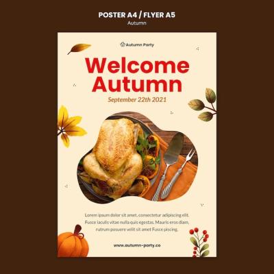 Autumn Print Template Featuring Stunning Imagery – Free Download