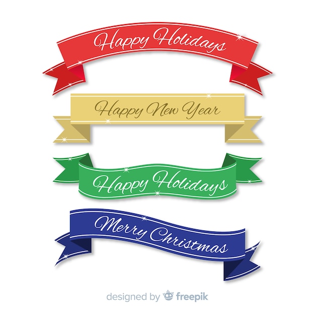 Creative Collection of Christmas Ribbons – Free to Download