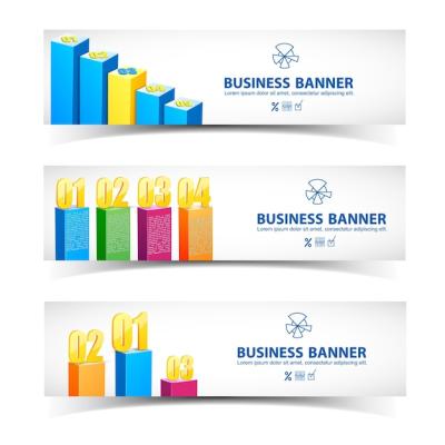 Business Infographic Concept Featuring Horizontal Banners – Free to Download