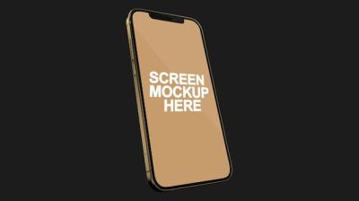 Gold Smartphone Mockup PSD for Your Creative Projects – Free Download