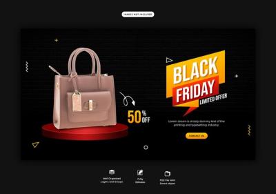 Black Friday Super Sale Web Banner Template – Free Download