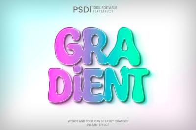 Editable 3D Color Gradient Text Effect – Free Download