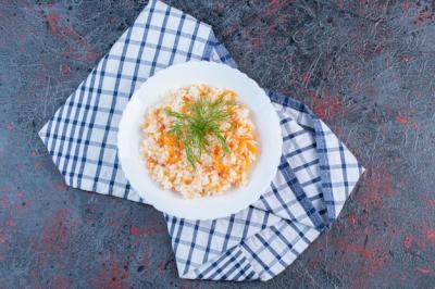 Turkish Menemen with Herbs in a White Plate – Free Download