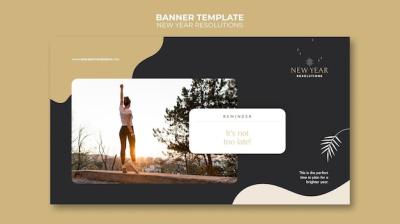 New Year Resolutions Banner Template – Free Download