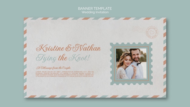 Wedding Postcard Banner Template – Download Free Stock Photo