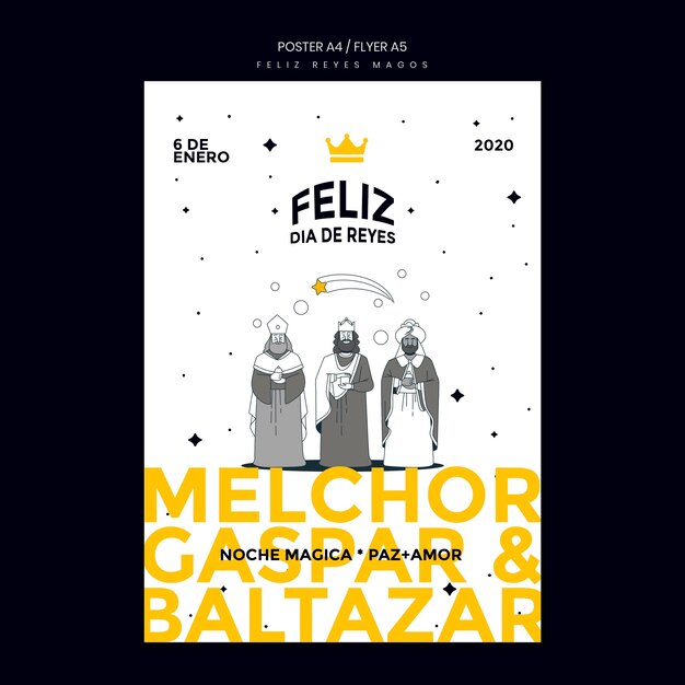 Reyes Magos Poster Template – Free Download