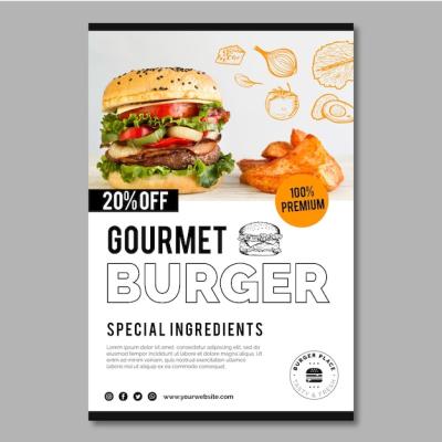 Burger Poster Template for Delicious Promotions – Free Download