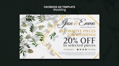 Luxury Wedding Celebration Facebook Template – Free Download