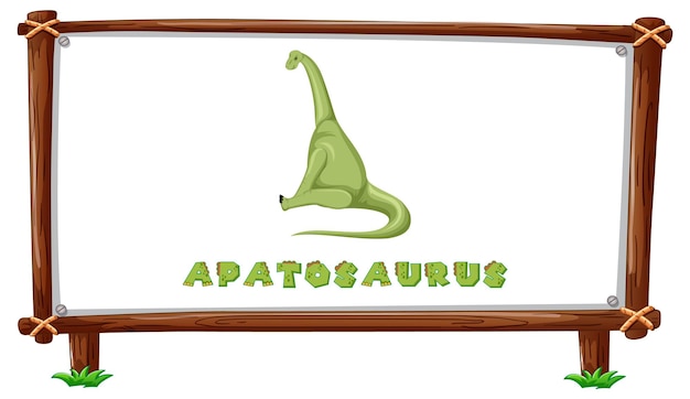 Dinosaurs Frame Template with Apatosaurus Design – Free Download