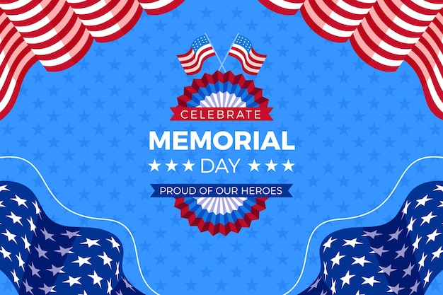 Memorial Day Vector Background – Free Download