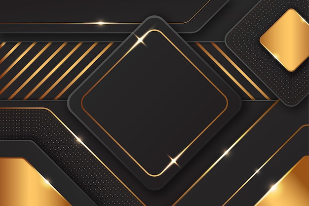 Elegant Gradient Black and Gold Background Template – Free Download