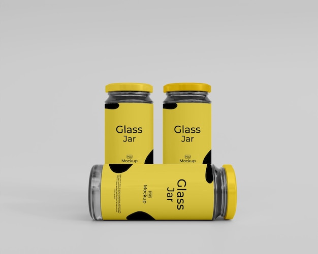 3D Realistic Glass Jar Mockup – Free Download