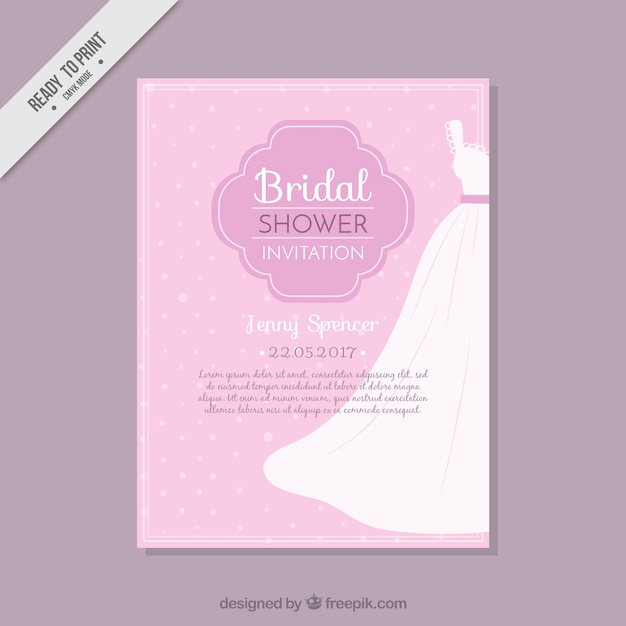 Bachelorette Card Featuring a Wedding Dress – Free Download