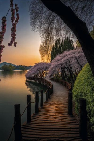 Wooden Walkway Next to a Body of Water – Free Stock Photo Download