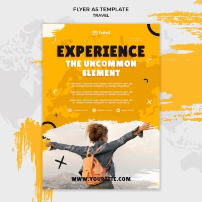 Travel Vertical Print Template – Free Download