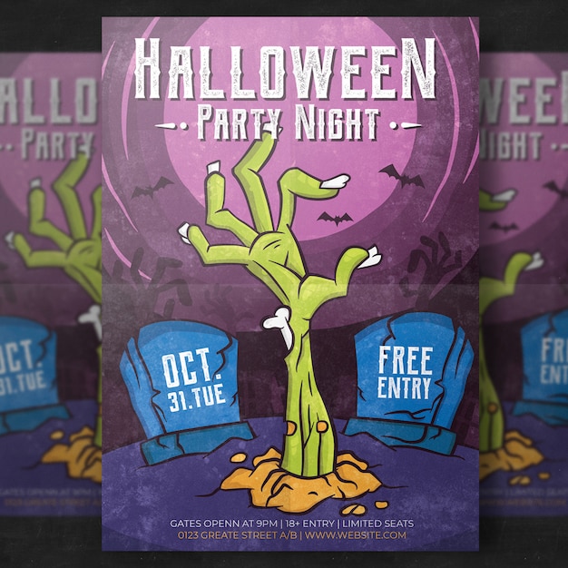 Halloween Flyer Template – Free Download, Download Free Stock Photo