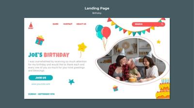 Kid’s Birthday Web Template – Free Download, Free Stock Photo