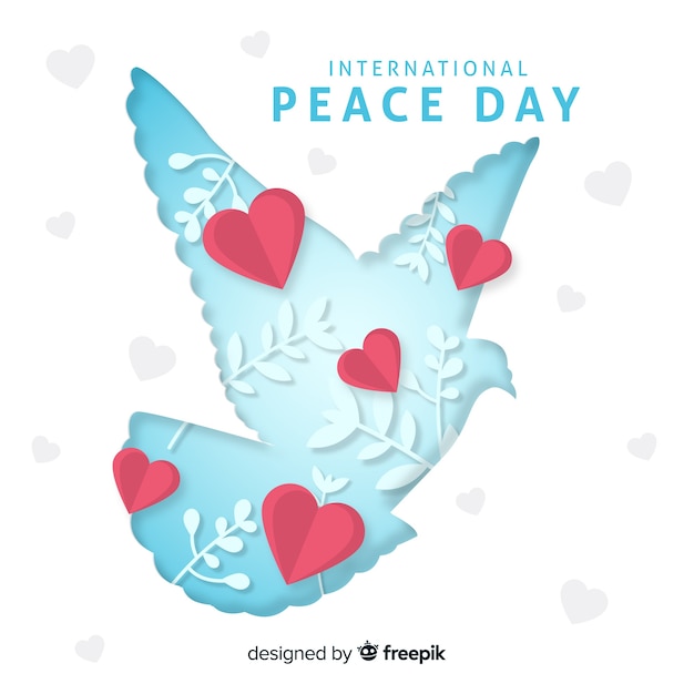 Peace Day Background with Dove – Free Download