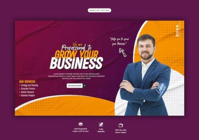 Digital Marketing Agency and Corporate Web Banner Template for Free Download