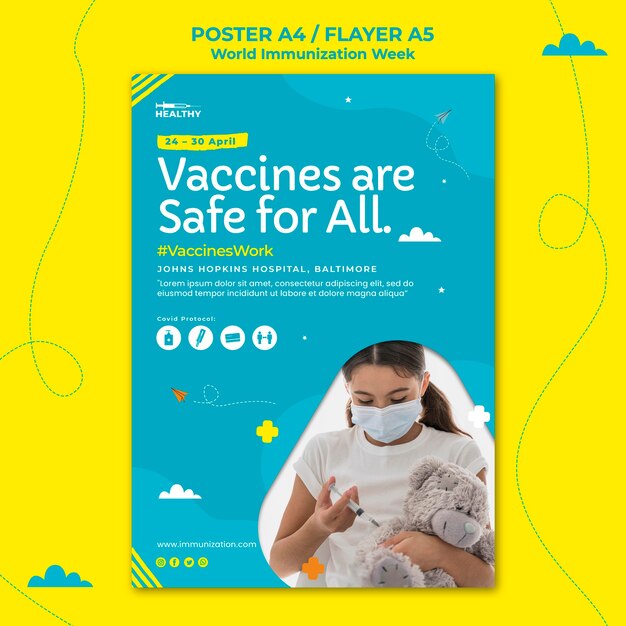 World Immunization Week Flyer Template – Free Download