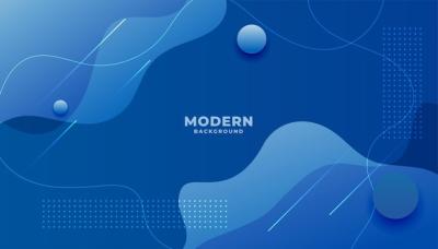 Fluid Shapes Background in Blue Modern Style – Free Download