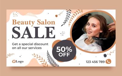 Flat Design Beauty Salon Facebook Post – Free Download