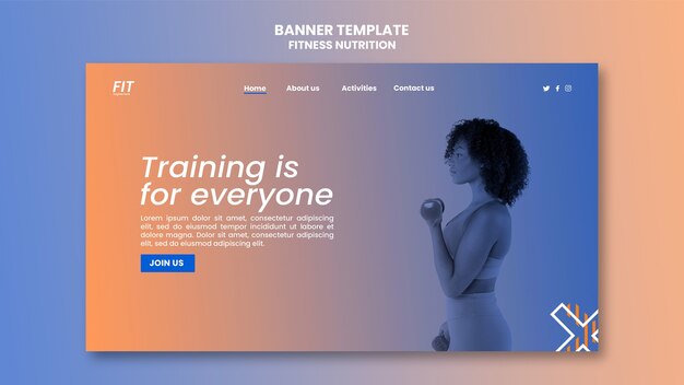 Fitness Nutrition Landing Page Template – Download Free Stock Photo