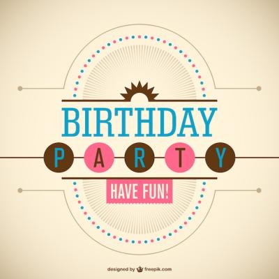 Birthday Party Invitation Vector Template – Free Download