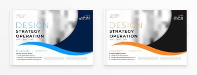 Company Marketing Brochure Template with Annual Information and Data – Free Download