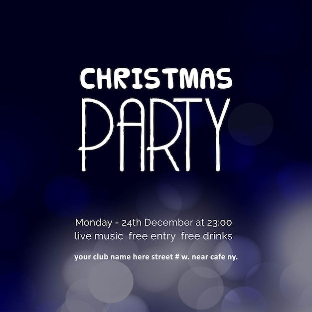 Merry Christmas Party Invitation Background – Free to Download