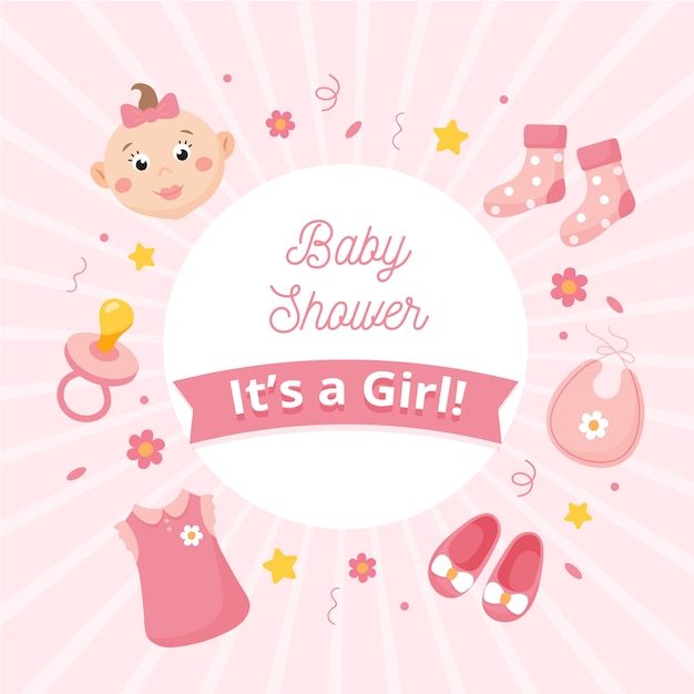 Adorable Baby Shower Reveal for Girl – Free Download