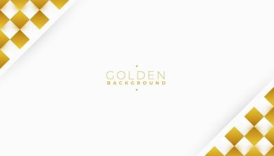 Elegant White Banner with Abstract Golden Design Vector – Free Download