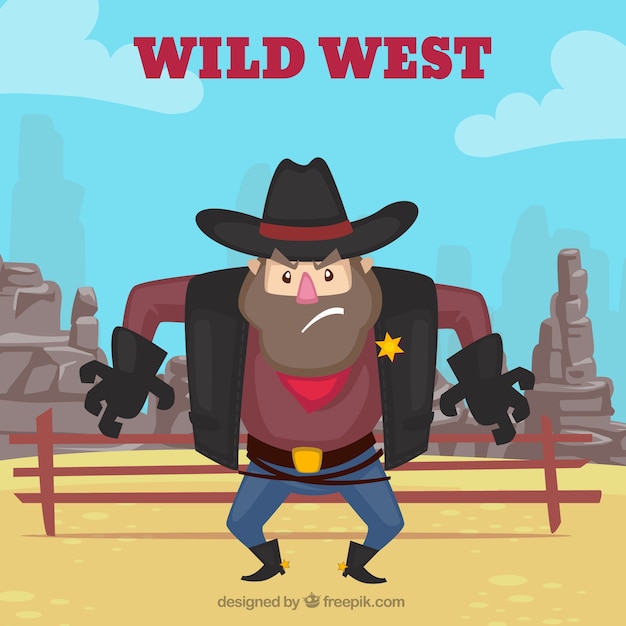 Angry Sheriff Western Background – Free Download