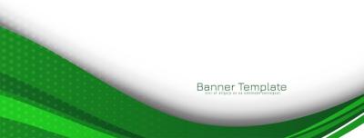 Elegant Green Wavy Decorative Banner Design – Free Download