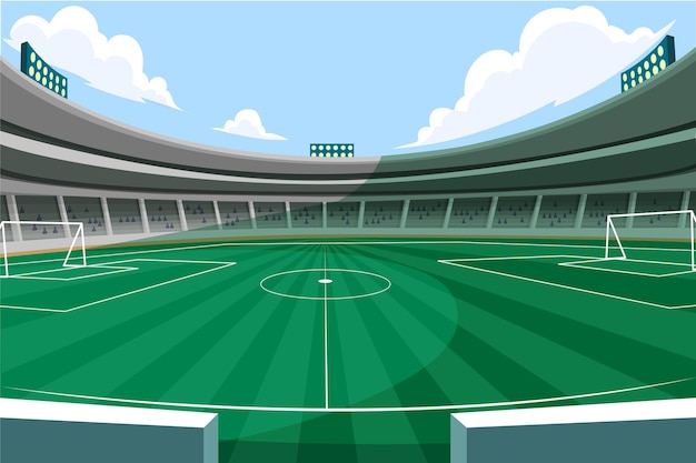 Realistic Football Field Background – Free Download for Your Projects