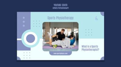 Flat Design Sport Physiotherapy Template – Free to Download