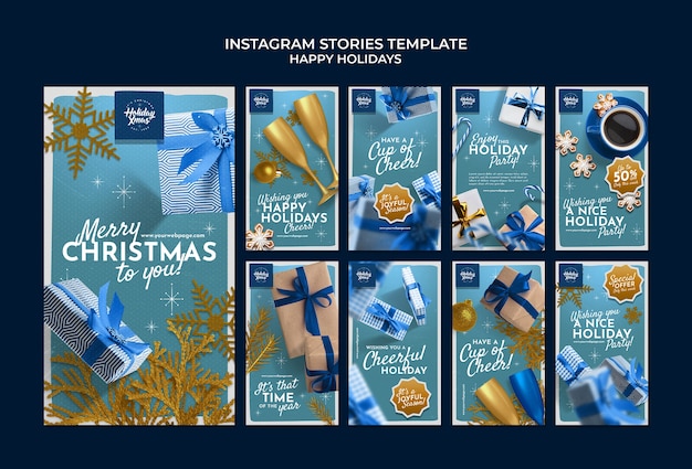 Happy Holidays Celebration Instagram Stories – Free to Download