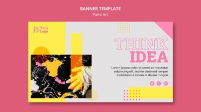 Paint Art Concept Banner Template – Download Free Stock Photo