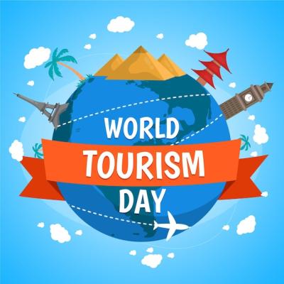 World Tourism Day Flat Design Concept for Free Download