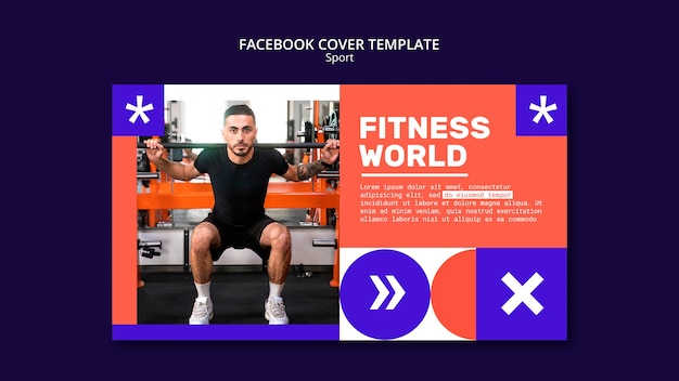 Facebook Cover Template for Sports Concept – Free Download