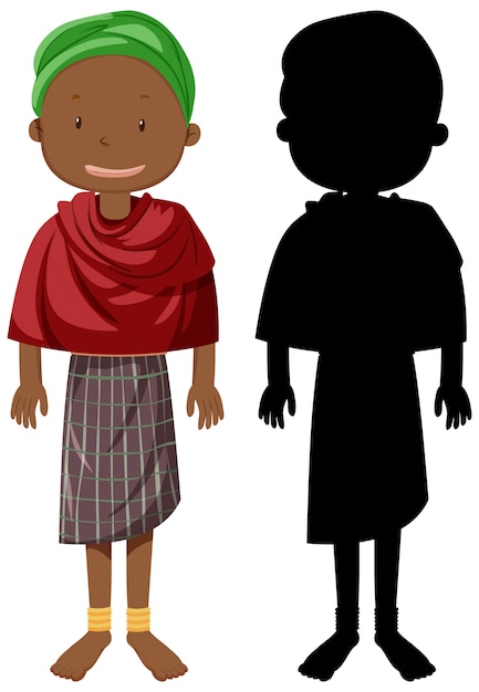 People of African Tribes Character Silhouettes – Free Download