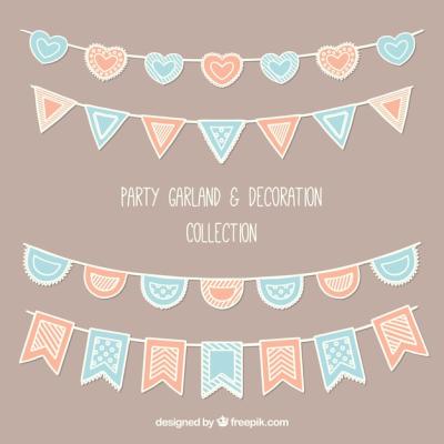 Vintage Style Party Wreaths Collection – Free Download