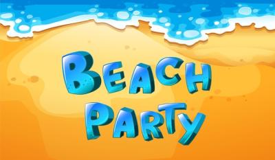 Beach Party Vector Template – Free Download