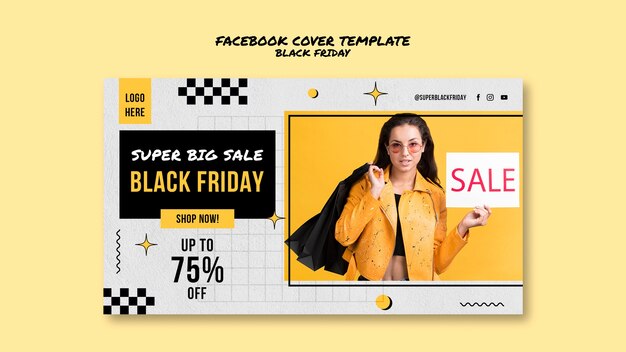 Black Friday Sales Facebook Cover Template – Free Download