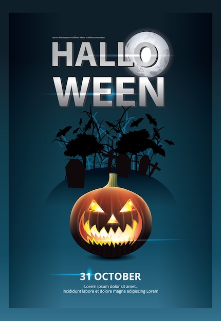 Halloween Poster Template Design Illustration – Free Download