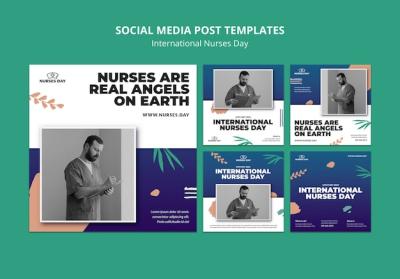 Gradient International Nurses Day Instagram Post Template – Free Download