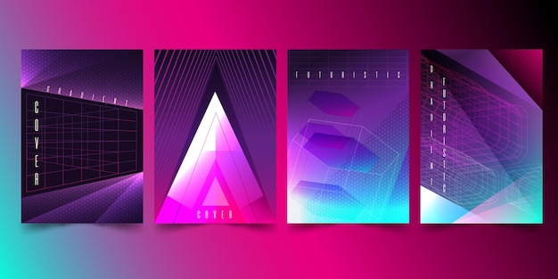 Gradient Futuristic Cover Collection – Free Download